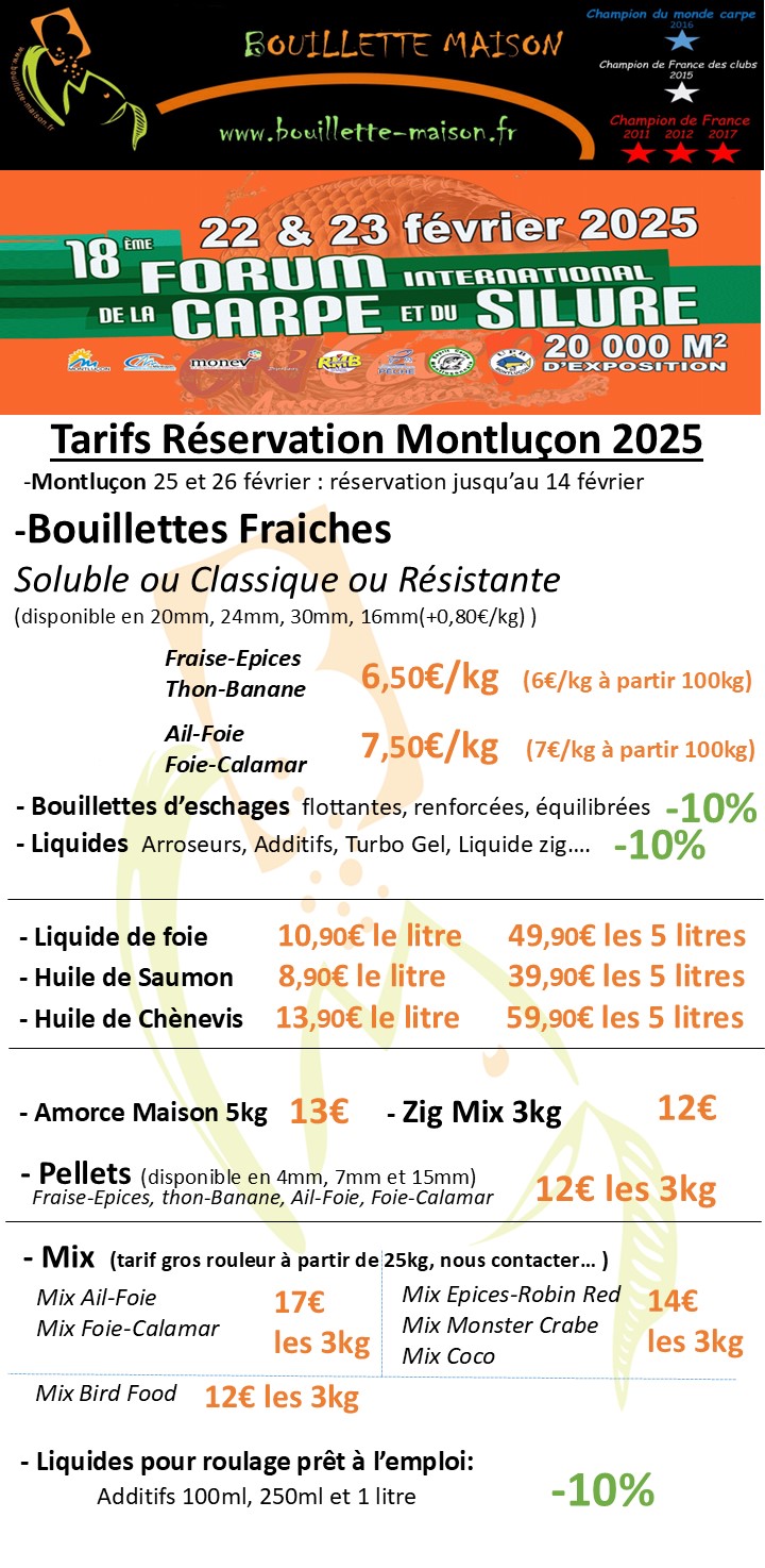 bouillette salon Montlu&ccedil;on 2025